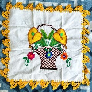 New Servilleta Mexicana Bordada A Mano En Mexico.